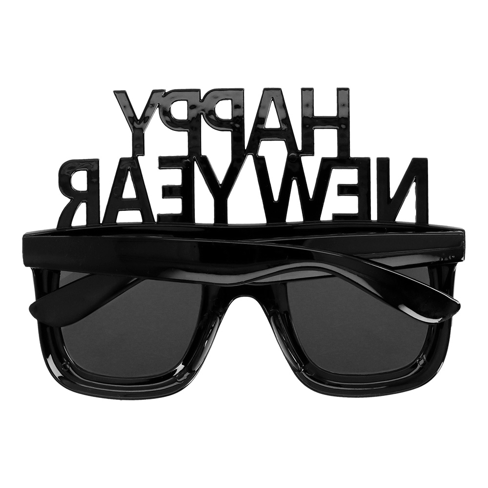 Partybril Bling bling 'Happy new year' zilver