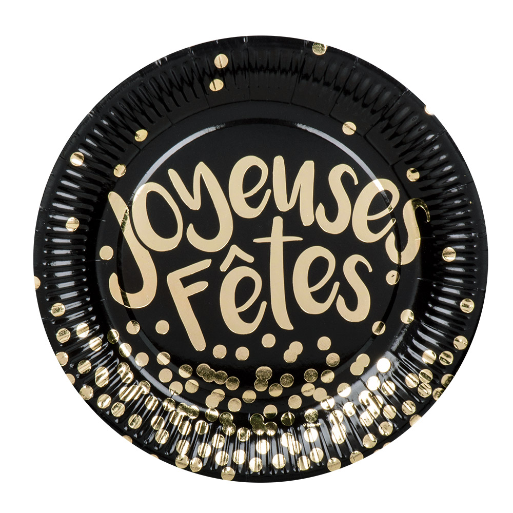 Set 6 Bordjes 'Joyeuses Fêtes' (23 cm)