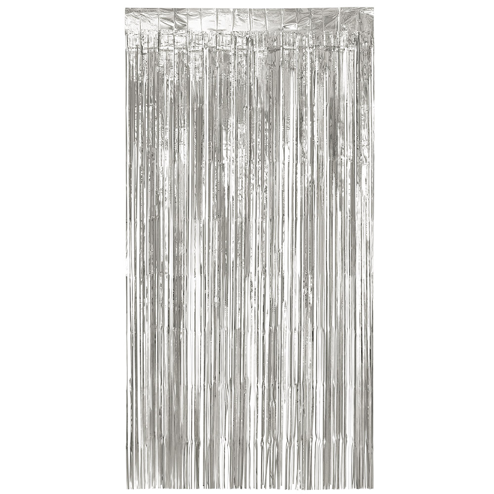 St. Foliegordijn zilver metallic (200 x 100 cm)