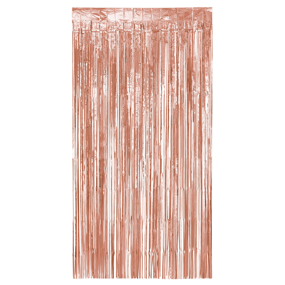 Foliegordijn Metallic roségoud (200 x 100 cm)
