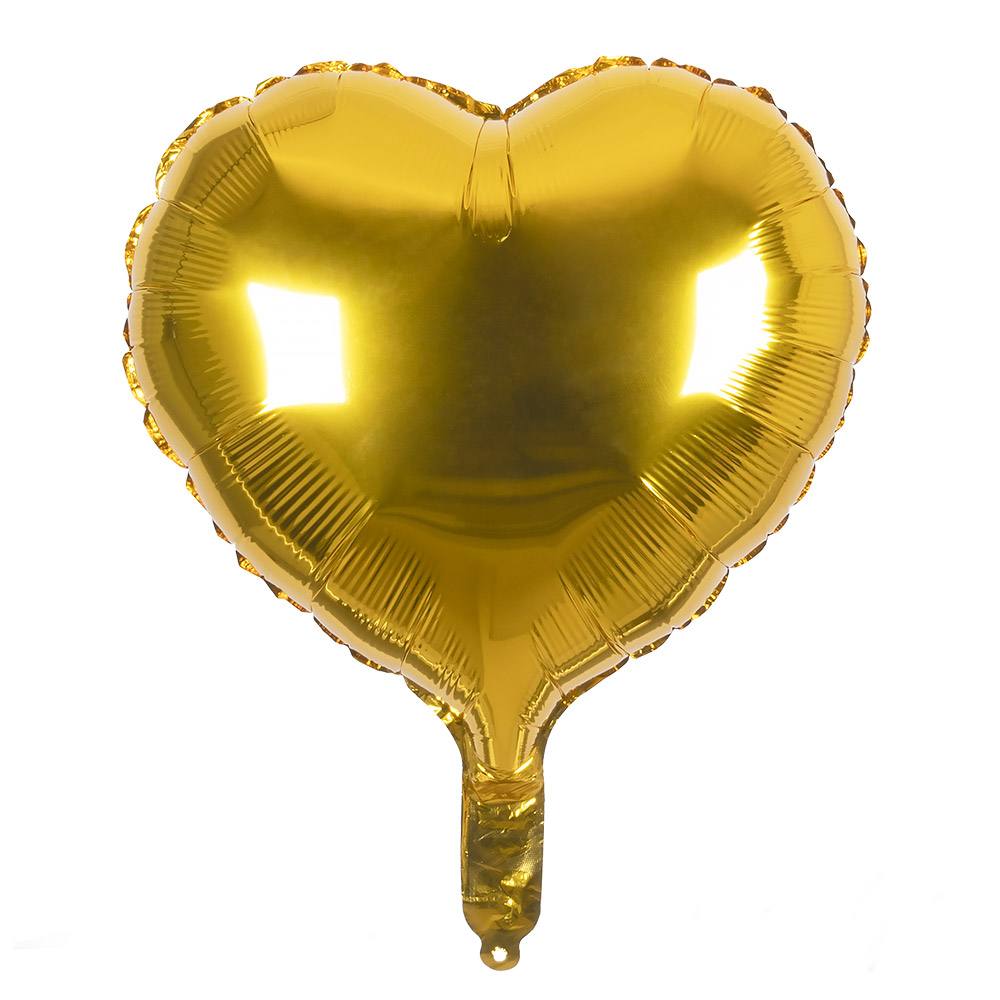 St. Folieballon Hart goud (40 x 45 cm)