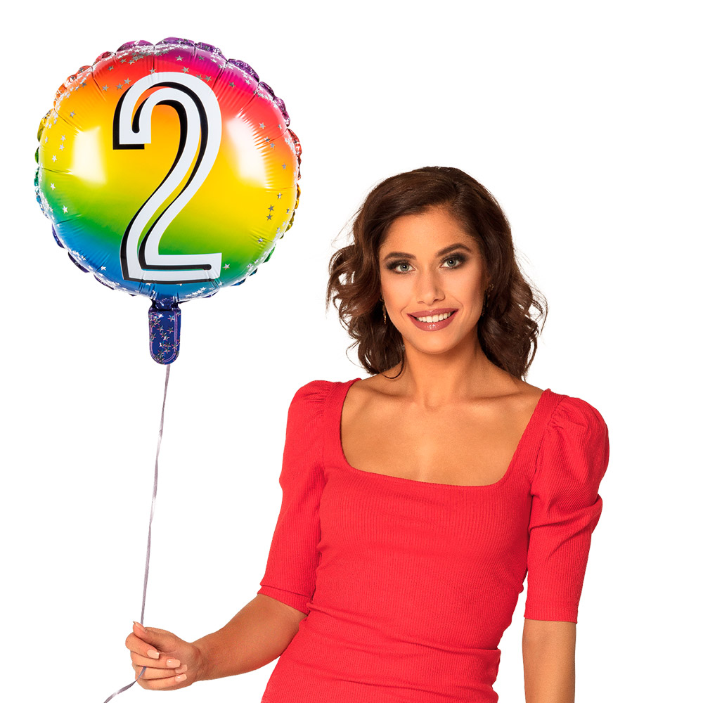 Folieballon '2' (Ø 45 cm)