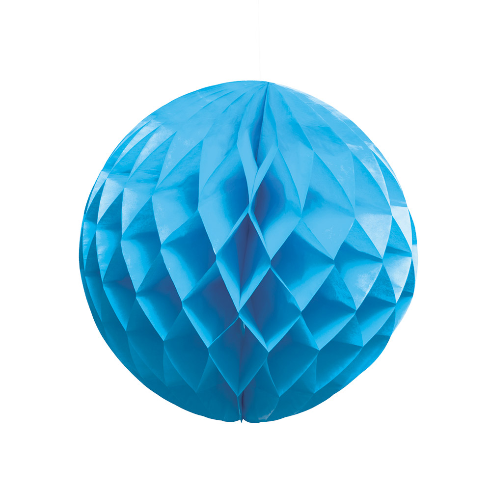 St. Papieren honingraatbal blauw (Ø 25 cm)