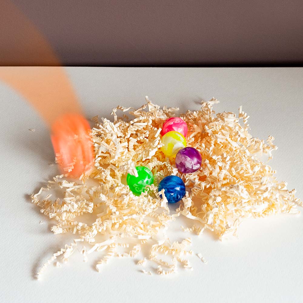 Set 6 stuiterballen Marmer 6 kleuren (3 cm)