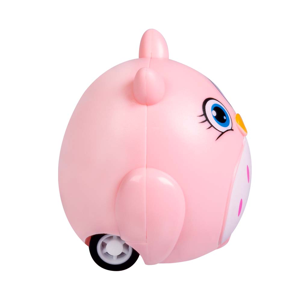 Set 4 terugtrekautootjes Dieren (4,5 x 5 cm)