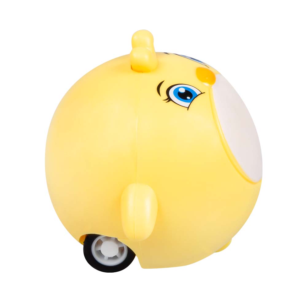 Set 4 terugtrekautootjes Dieren (4,5 x 5 cm)