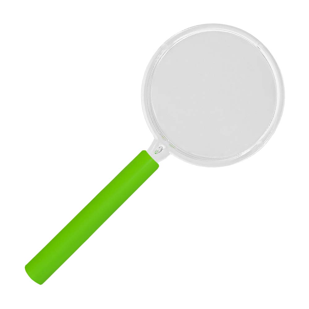 Set 4 vergrootglazen 3 kleuren (10,5 cm)