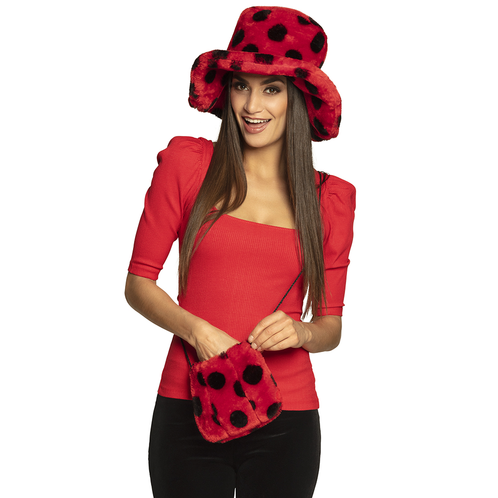 St. Schoudertasje Lieveheersbeestje (18 x 19 cm)