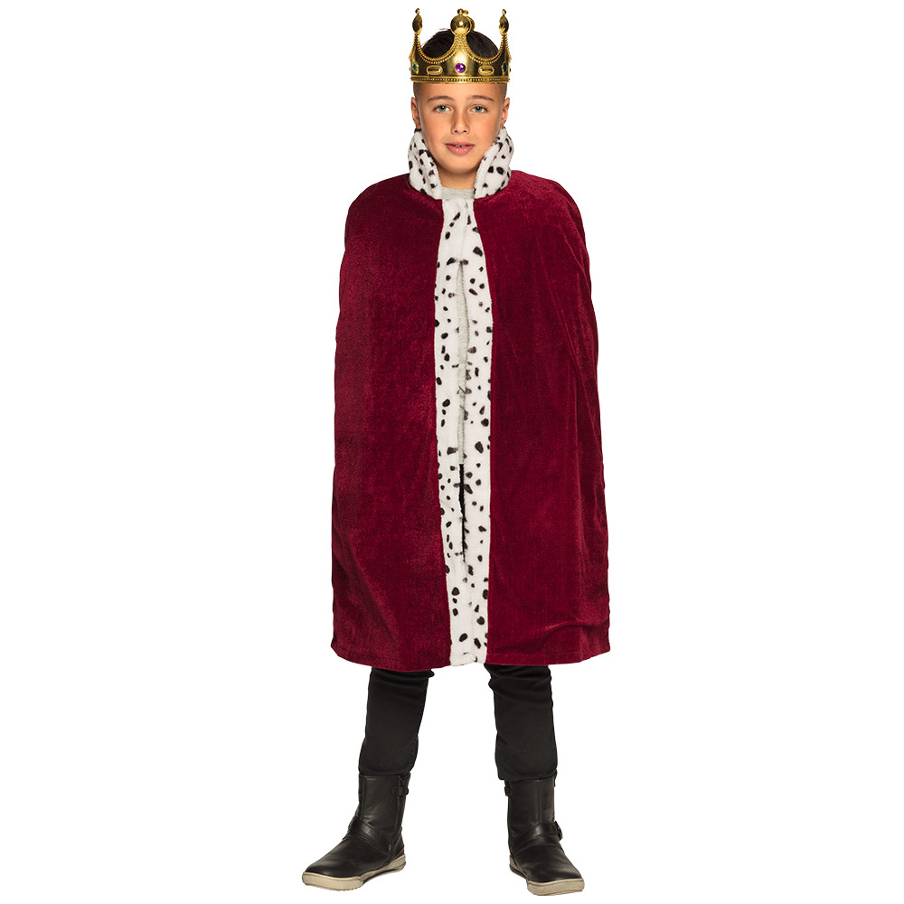 Mantel koning kind bordeaux (90 cm)
