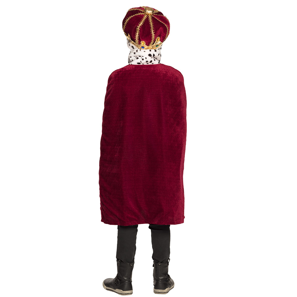 Set Majesteit kind (hoed en koningsmantel 90 cm)