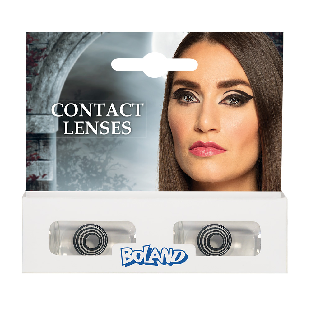 Paar 3-maandslenzen Spiraal zwart