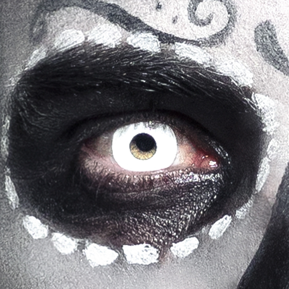 Paar maandlenzen UV flash wit