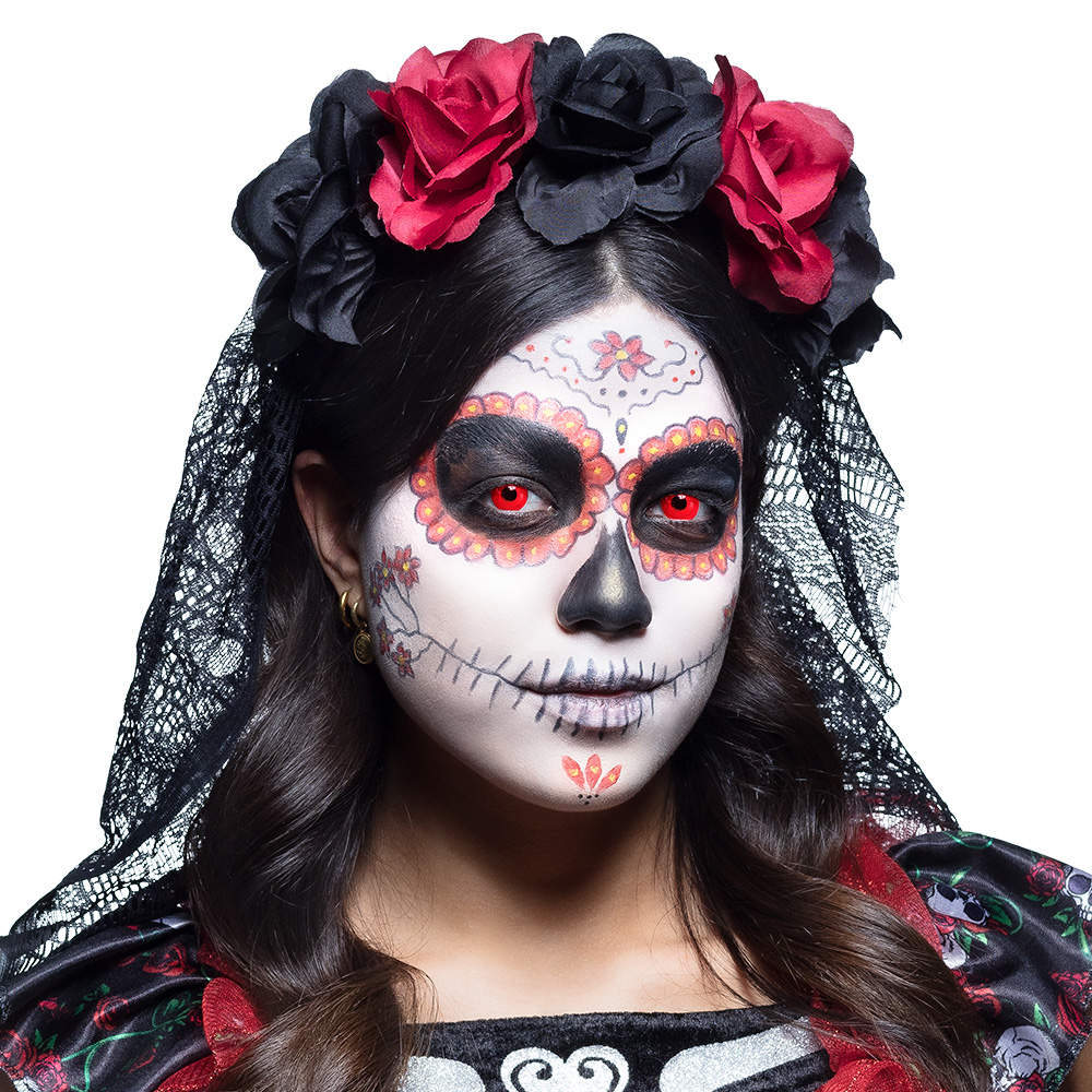 Paar maandlenzen UV flash rood