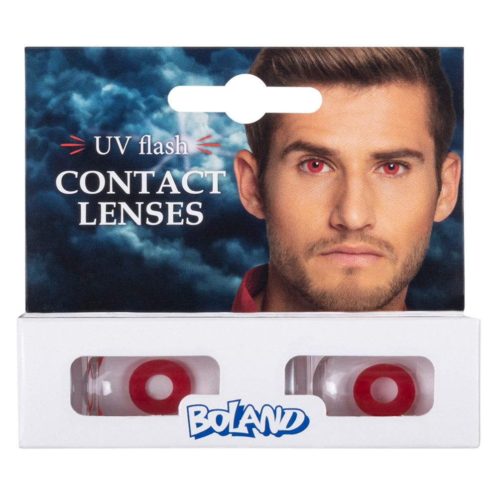 Paar maandlenzen UV flash rood