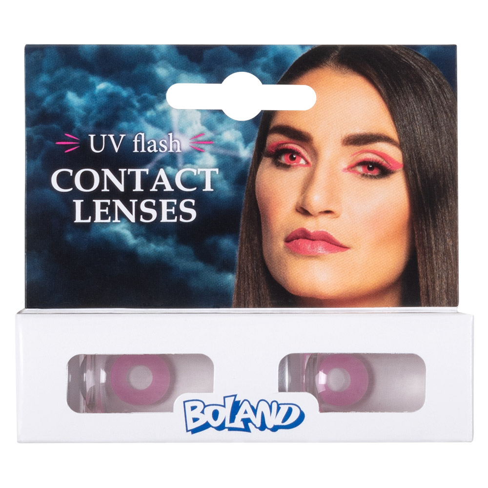 Paar maandlenzen UV flash roze