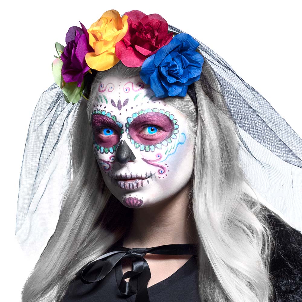 Paar maandlenzen UV flash blauw