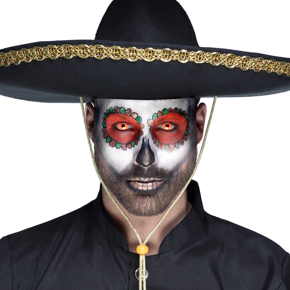 Paar maandlenzen UV flash oranje