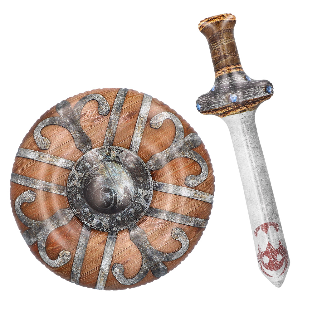Set Opblaasbaar zwaard (58 cm) met schild (Ø 45 cm)