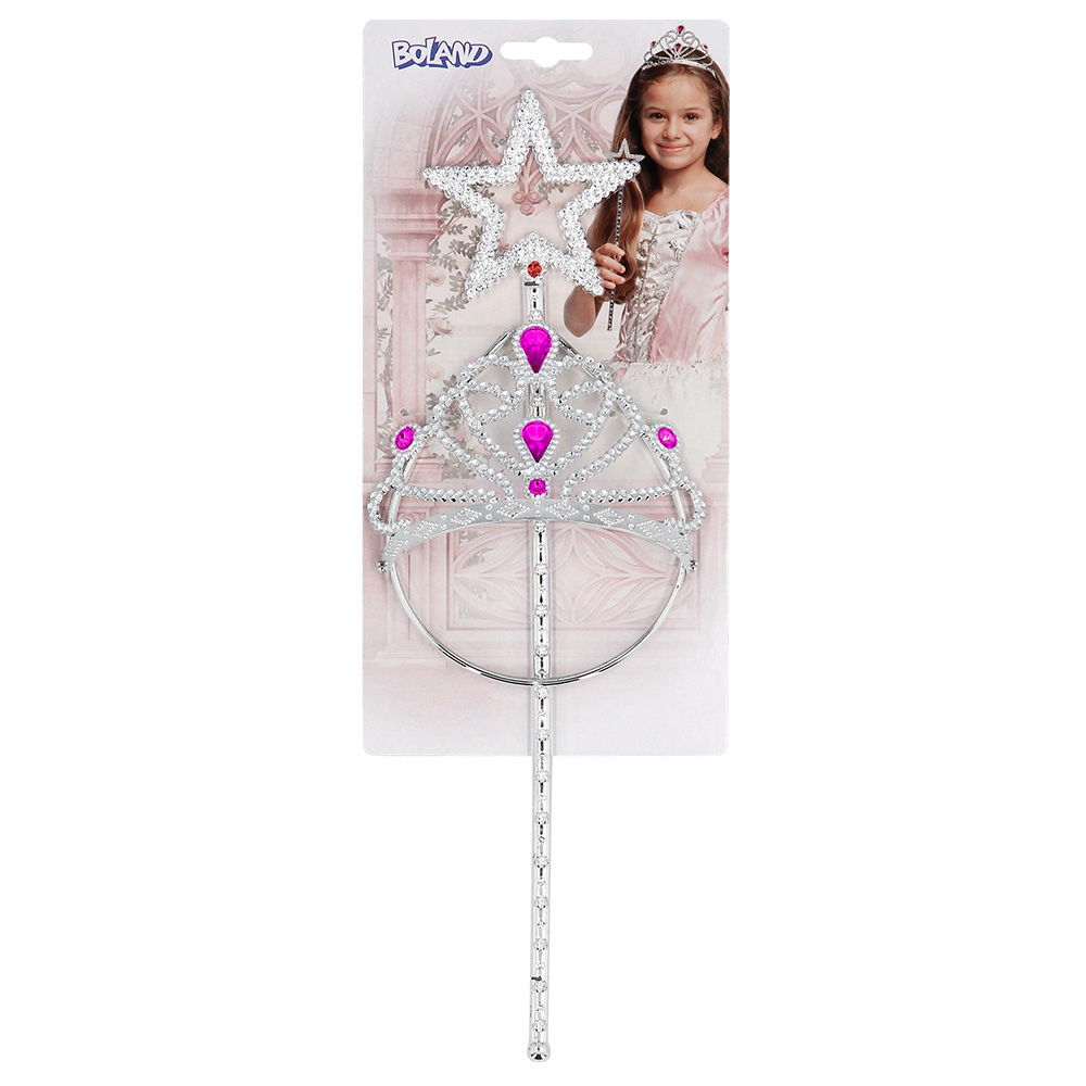 Set Prinses magic (tiara en stafje 34 cm)