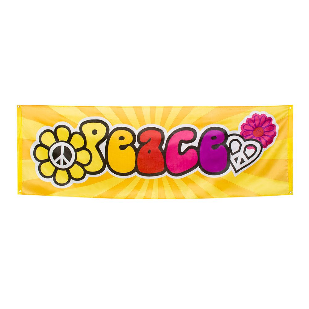St. Polyester banner 'Peace' (74 x 220 cm)