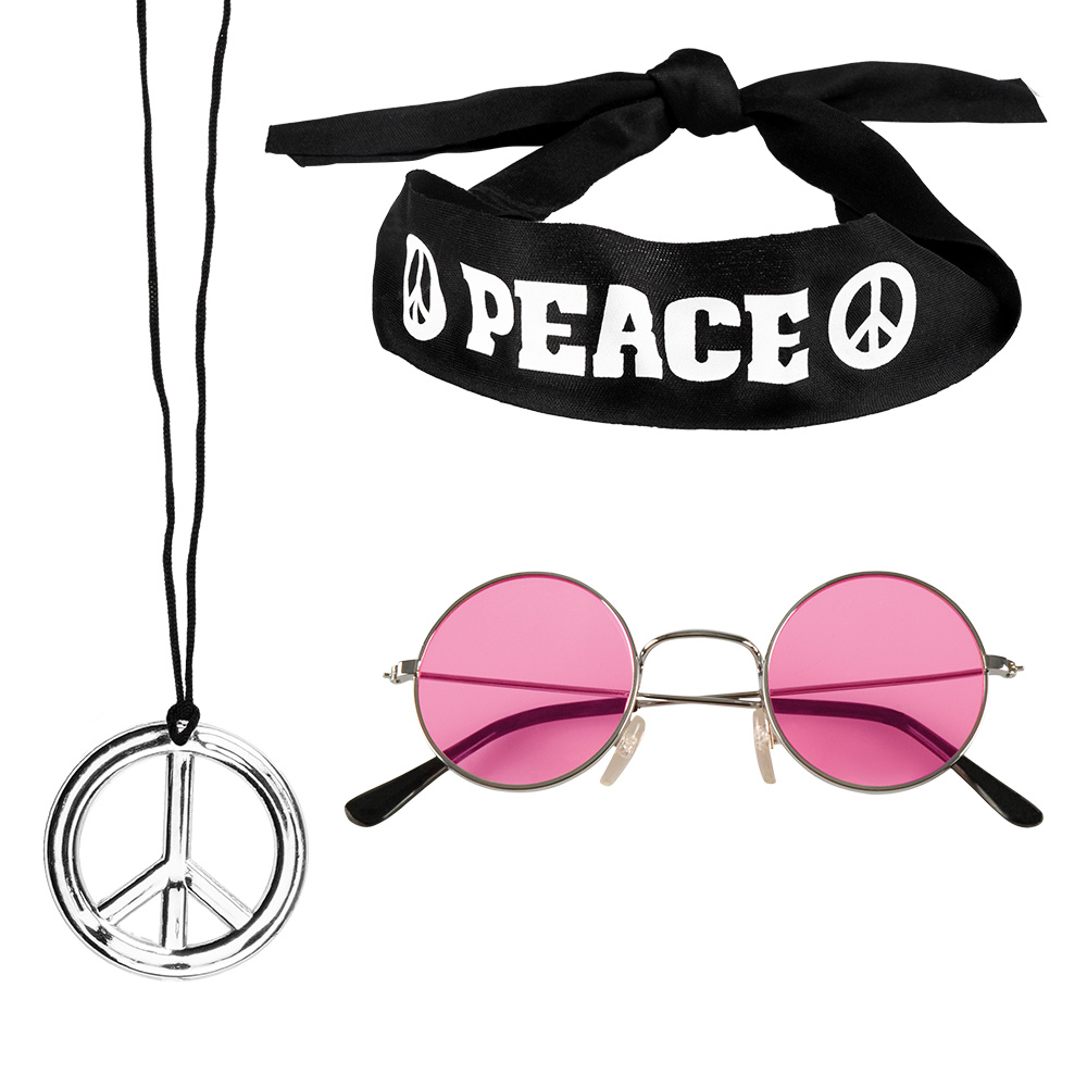 Set Peace (hoofdband, partybril en ketting)