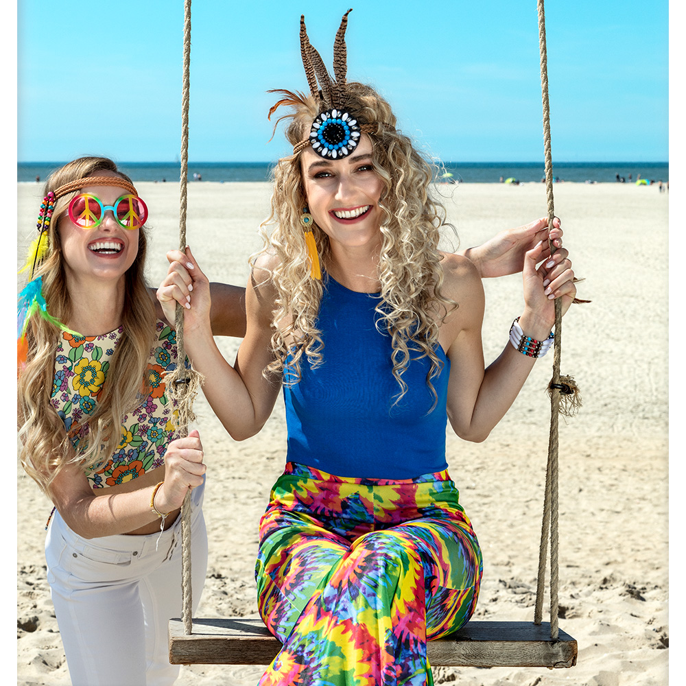 Set Hippie bohemian (hoofdband en partybril)
