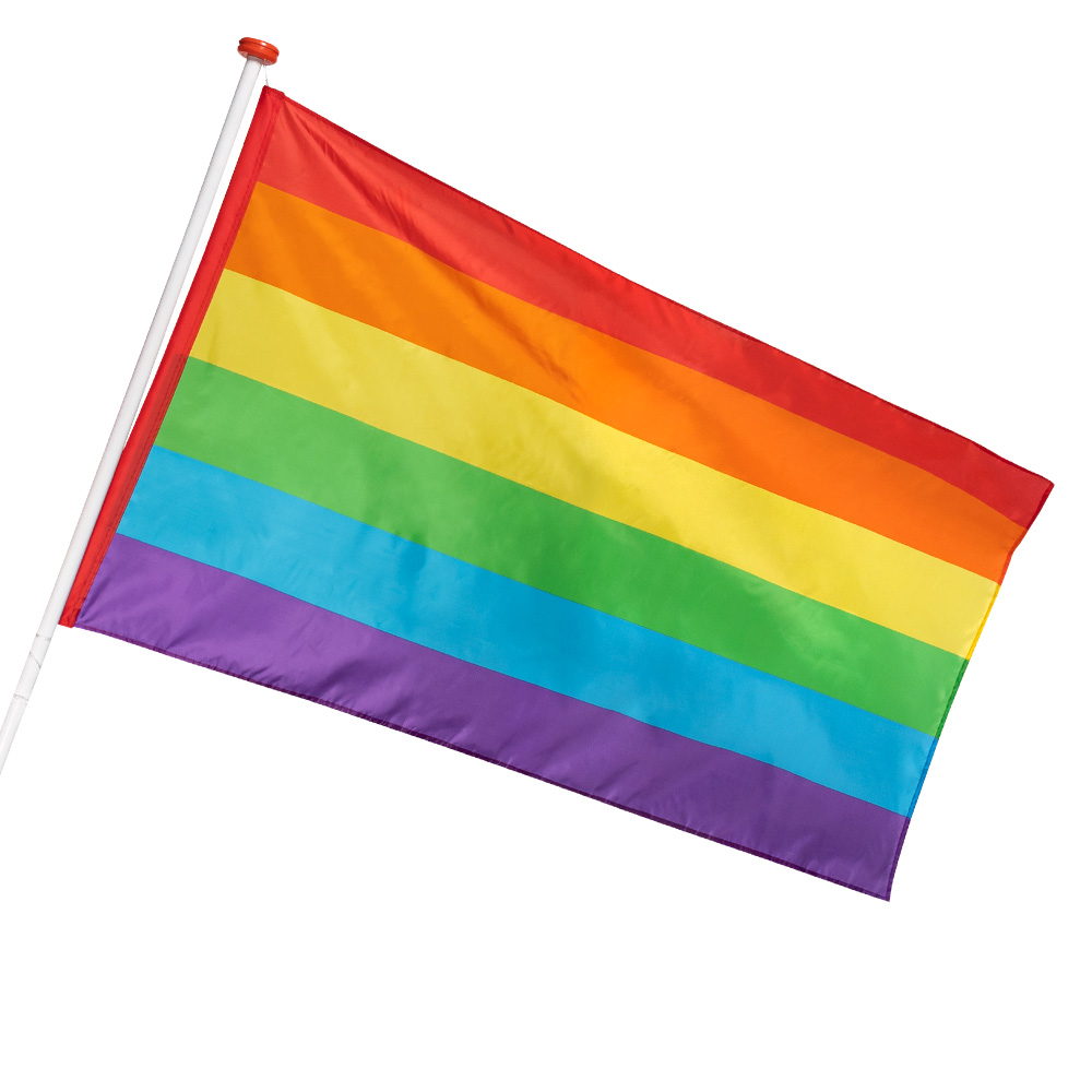 Polyester vlag Regenboog (90 x 150 cm)