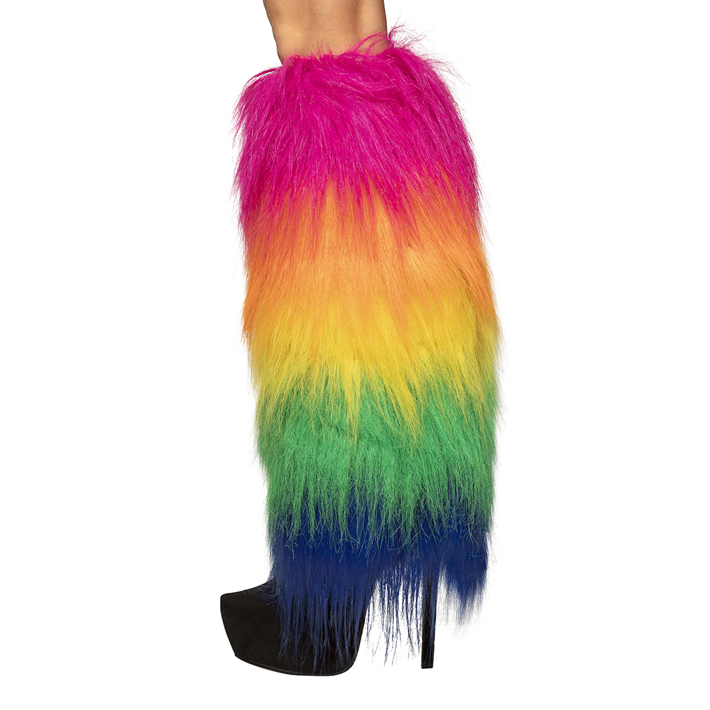 Paar beenwarmers Regenboog rave
