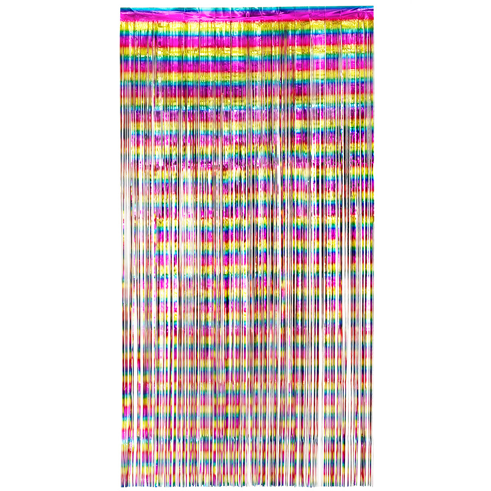 St. Foliegordijn regenboog metallic (200 x 100 cm)