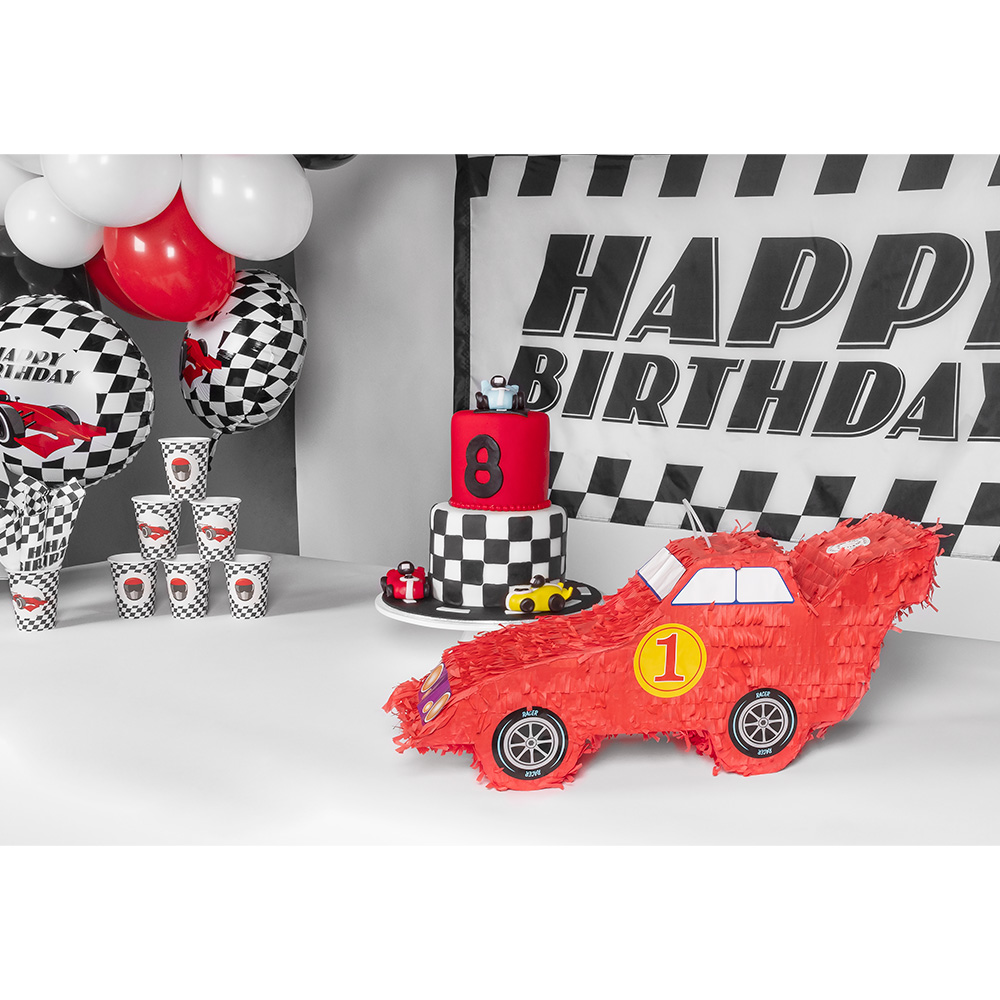 Set 10 papieren bekertjes Racing (25 cl)
