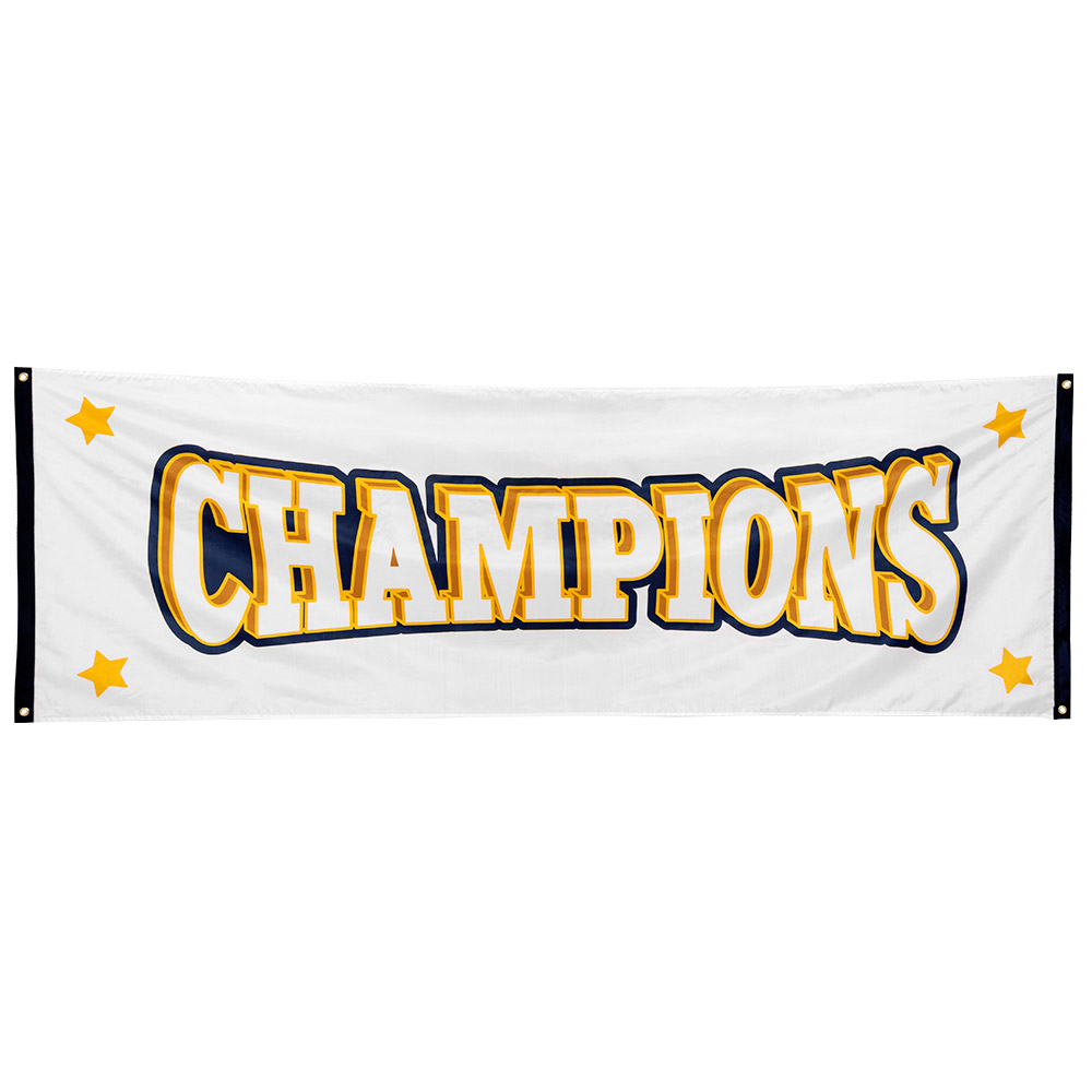 Polyester banner 'Champions' (74 x 220 cm)
