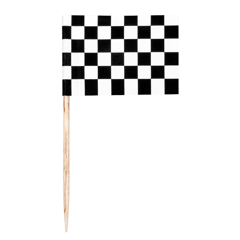 Set 24 Vlagprikkers Racing (7 cm)