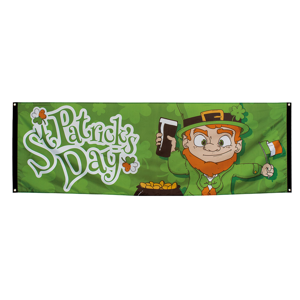 Polyester banner 'St. Patrick's Day' (74 x 220 cm)