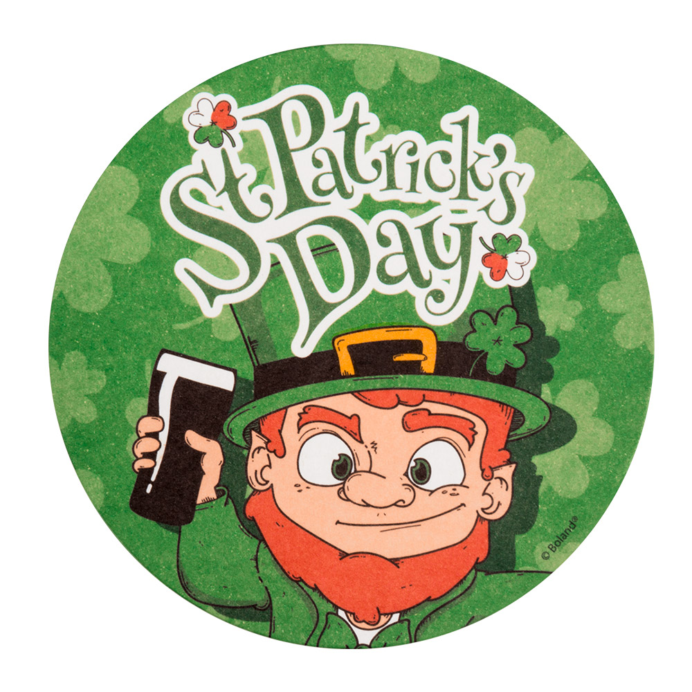 Set 10 bierviltjes St. Patrick's Day (Ø 10 cm)