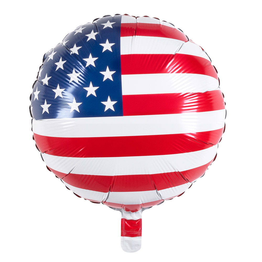 Folieballon USA dubbelzijdig (Ø 45 cm)