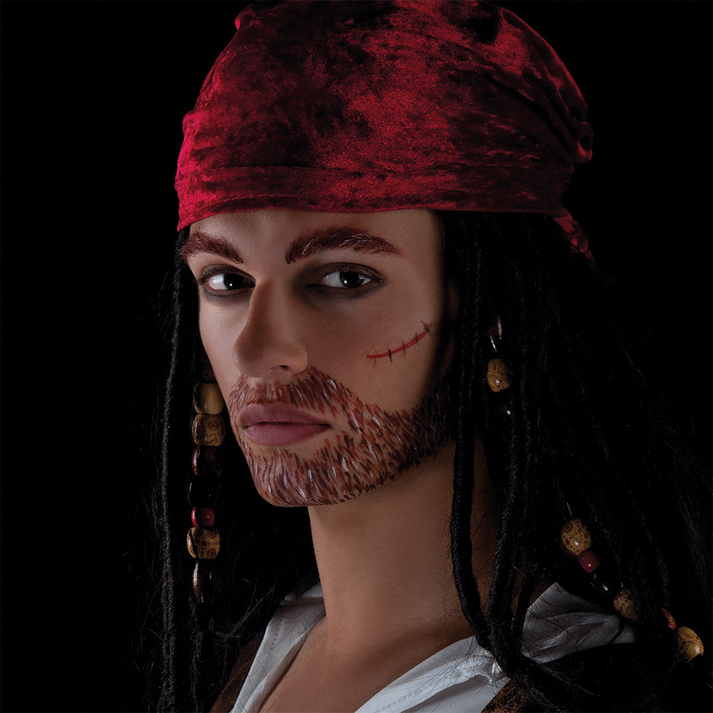 St. Palet Piraat schmink op waterbasis (4 potjes en penseel)