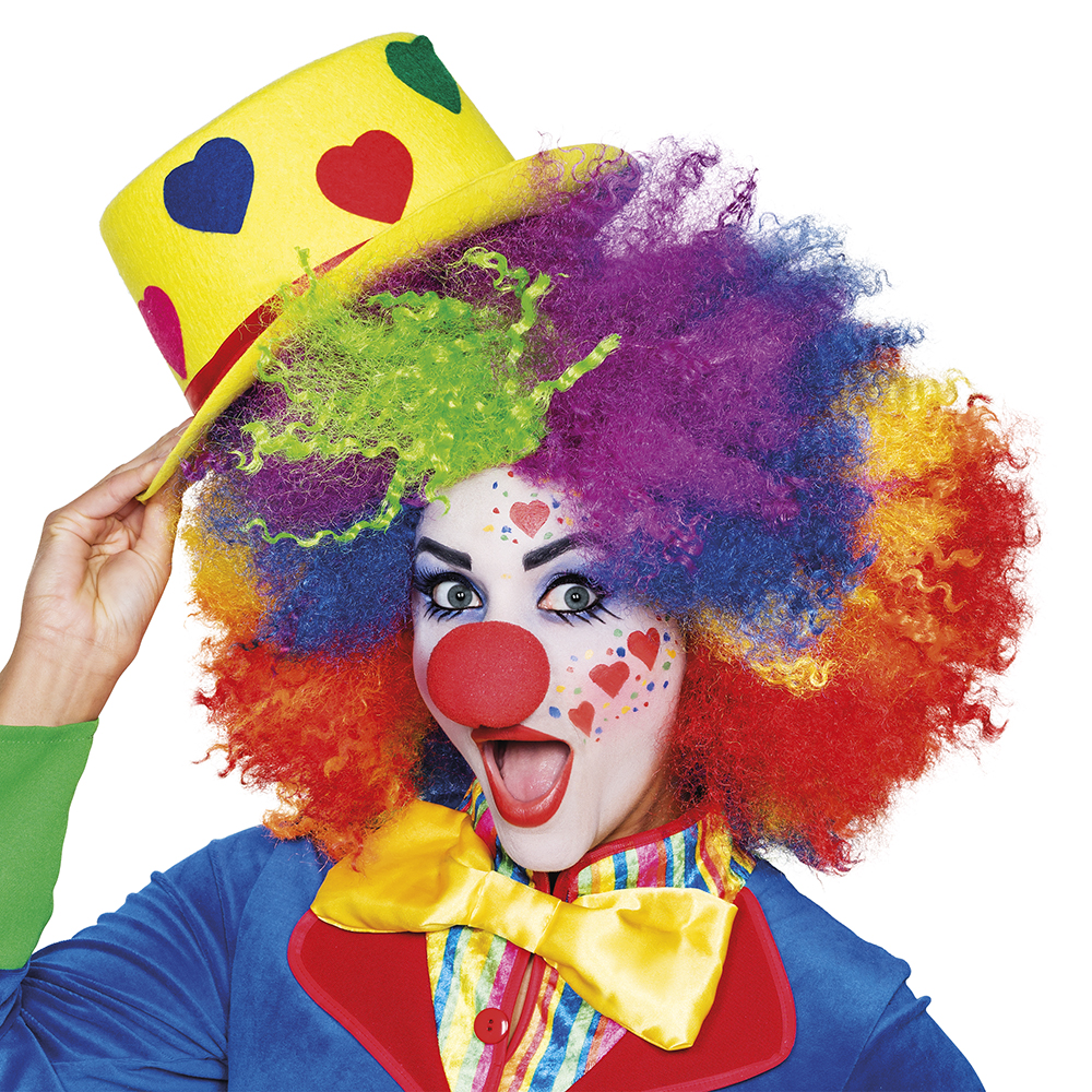 Make-up kit Clown (clownsneus, make-up, spons en penseel)