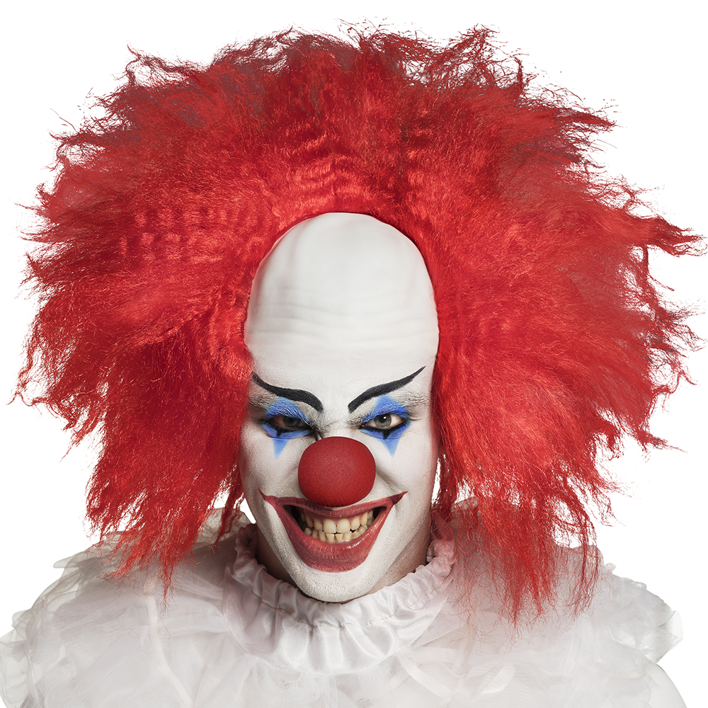 Make-up kit Horror clown (clownsneus, vetschmink, make-up crème en spons)