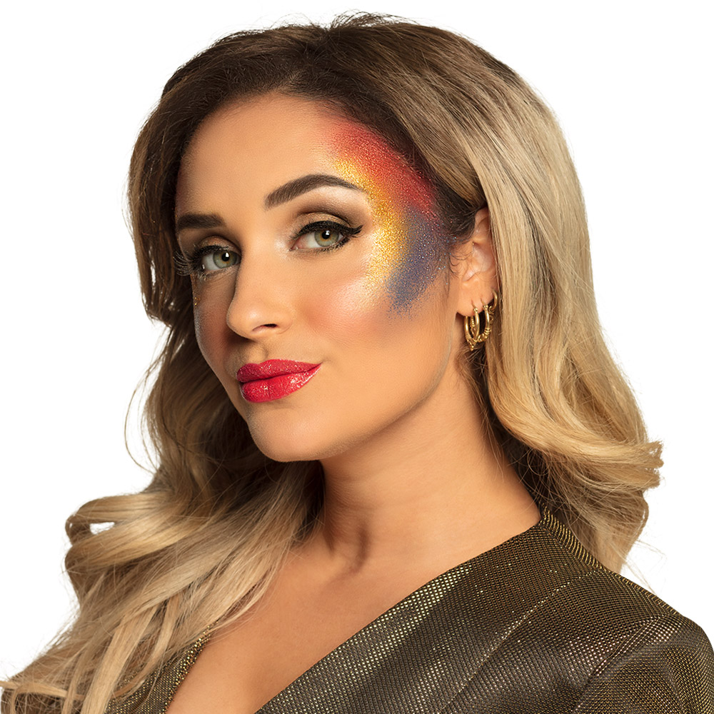 Schmink palette Glitter (glitter schmink, sponsje, dubbele applicator)