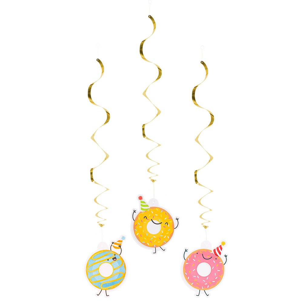 Set 3 Decoratieswirls Donut 3 designs (85 cm)