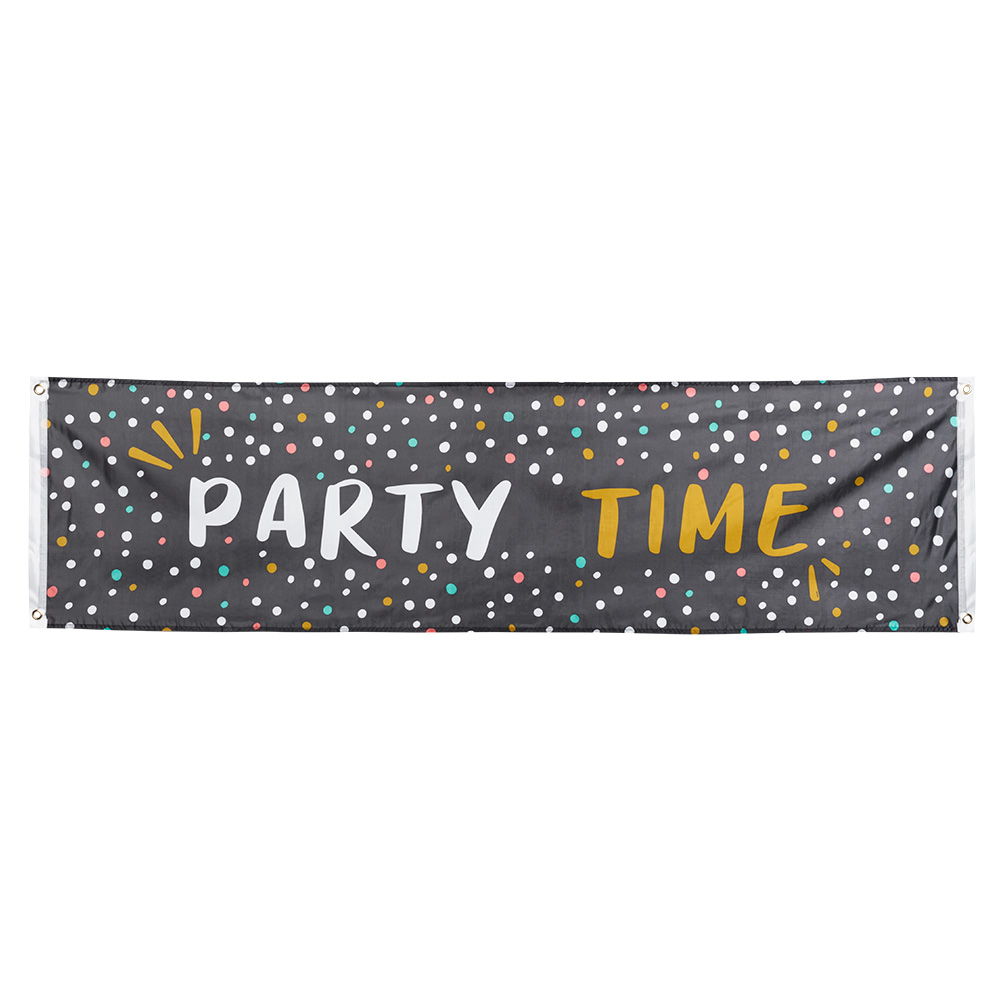 Polyester banner 'Party time' (50 x 180 cm)
