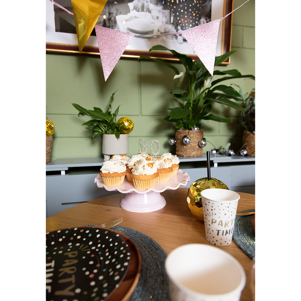 Set 8 papieren bekertjes 'Party time' (25 cl)