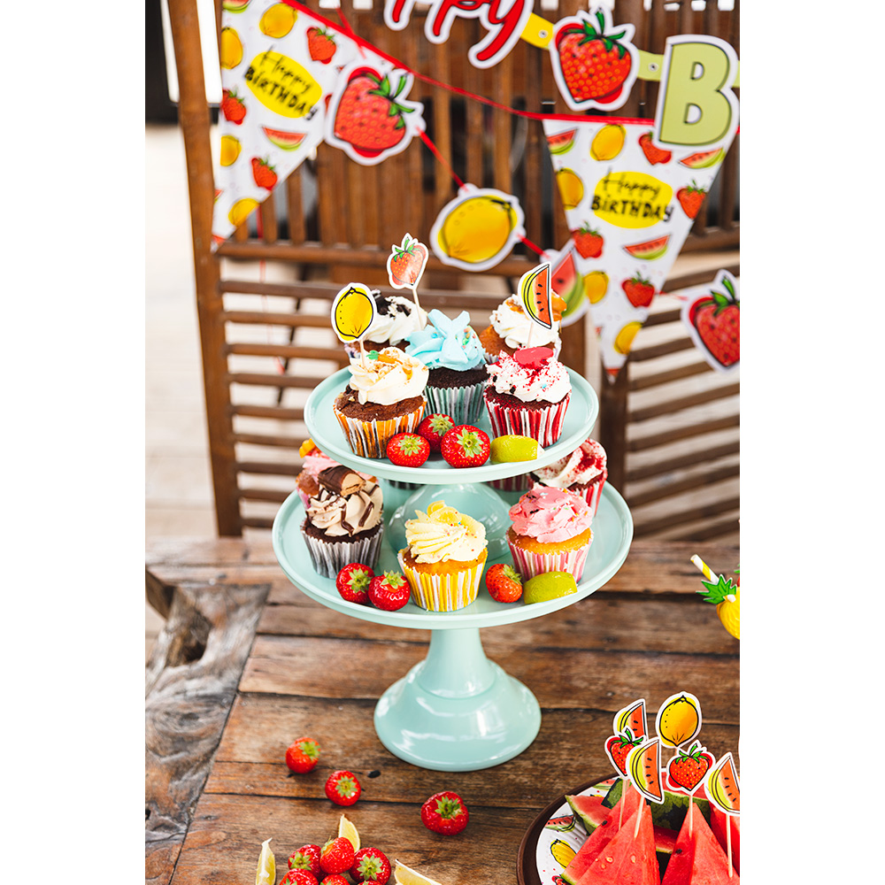 St. PE vlaggenlijn Fruit 'Happy Birthday' (30 x 20 cm)(6 m)