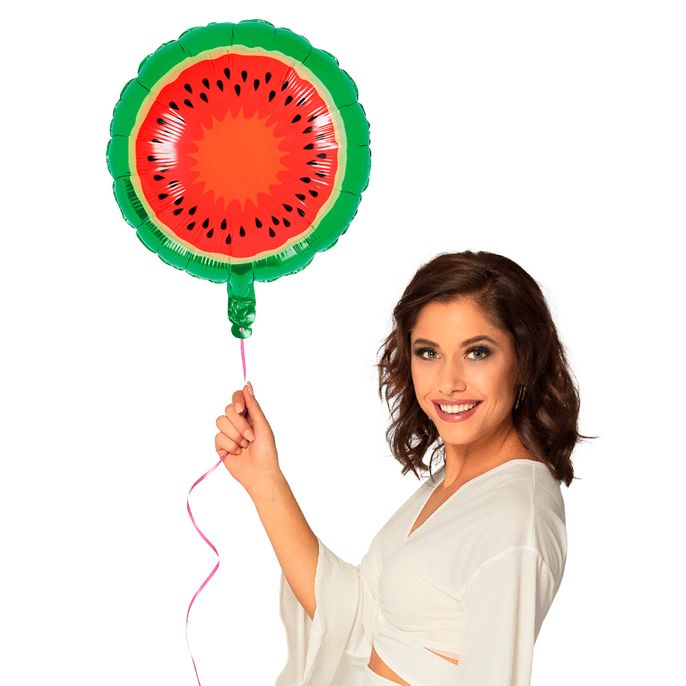 Folieballon Watermeloen dubbelzijdig (45 cm)
