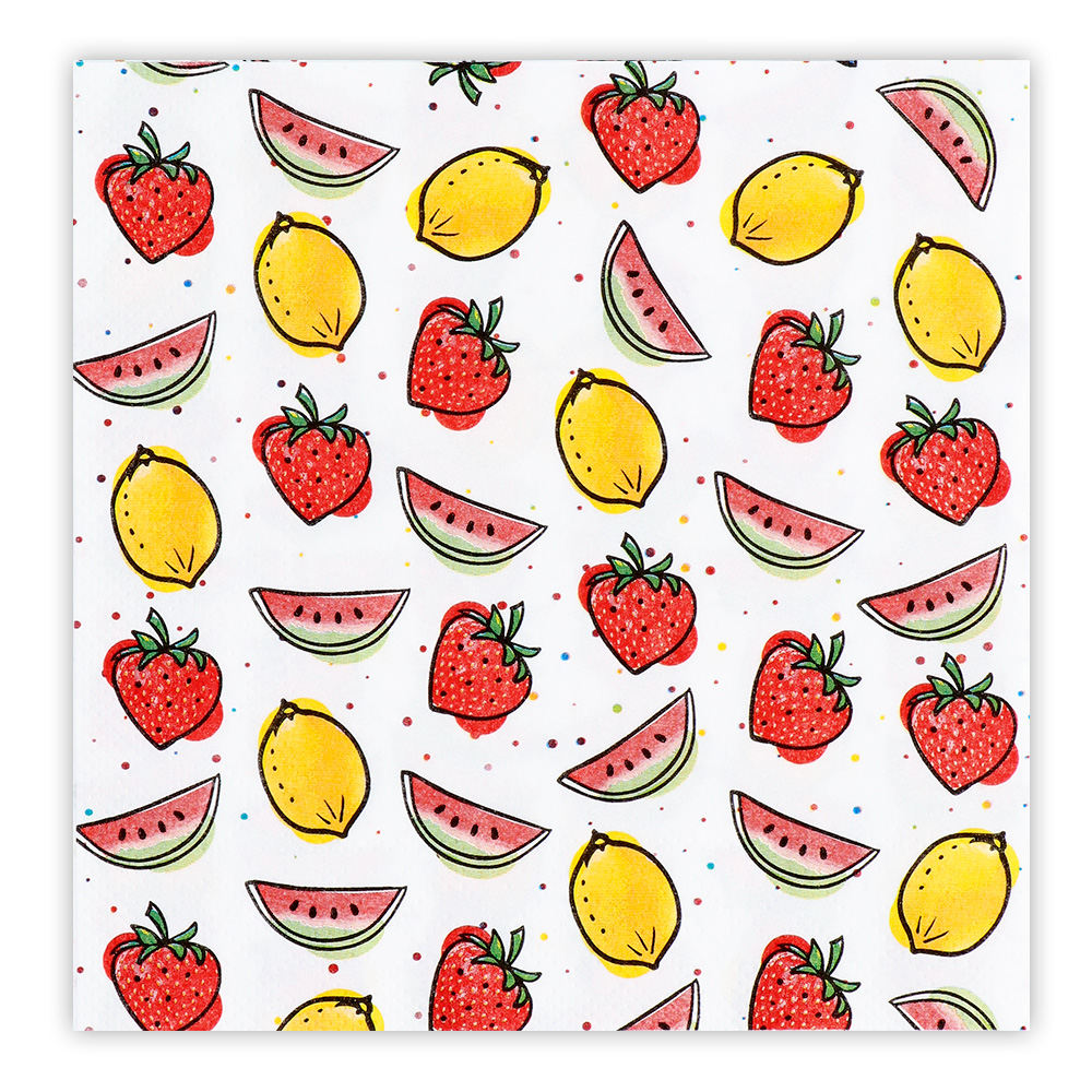 Set 20 papieren servetten Fruit (33 x 33 cm)