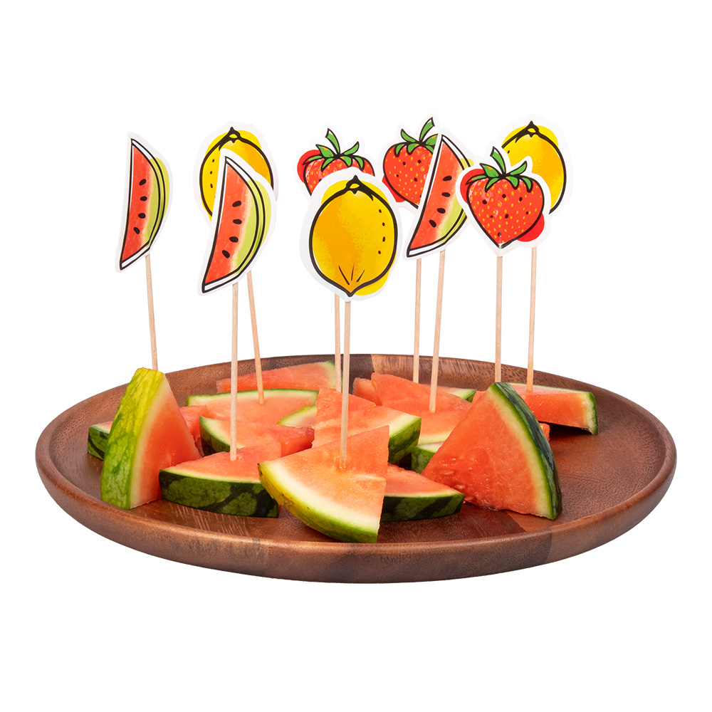Set 12 cocktailprikkers Fruit (12 cm)