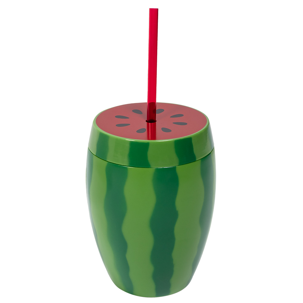 St. Watermeloen drinkbeker met rietje 900ml
