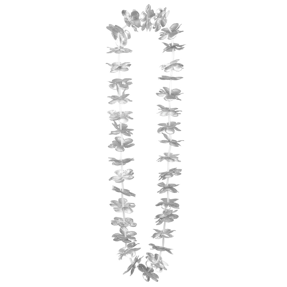 Set 20 Hawaïkransen zilver