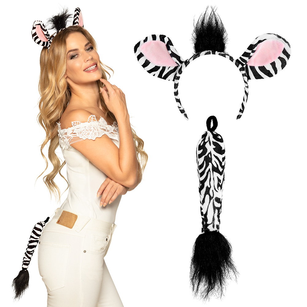 Set Zebra (diadeem en staart)