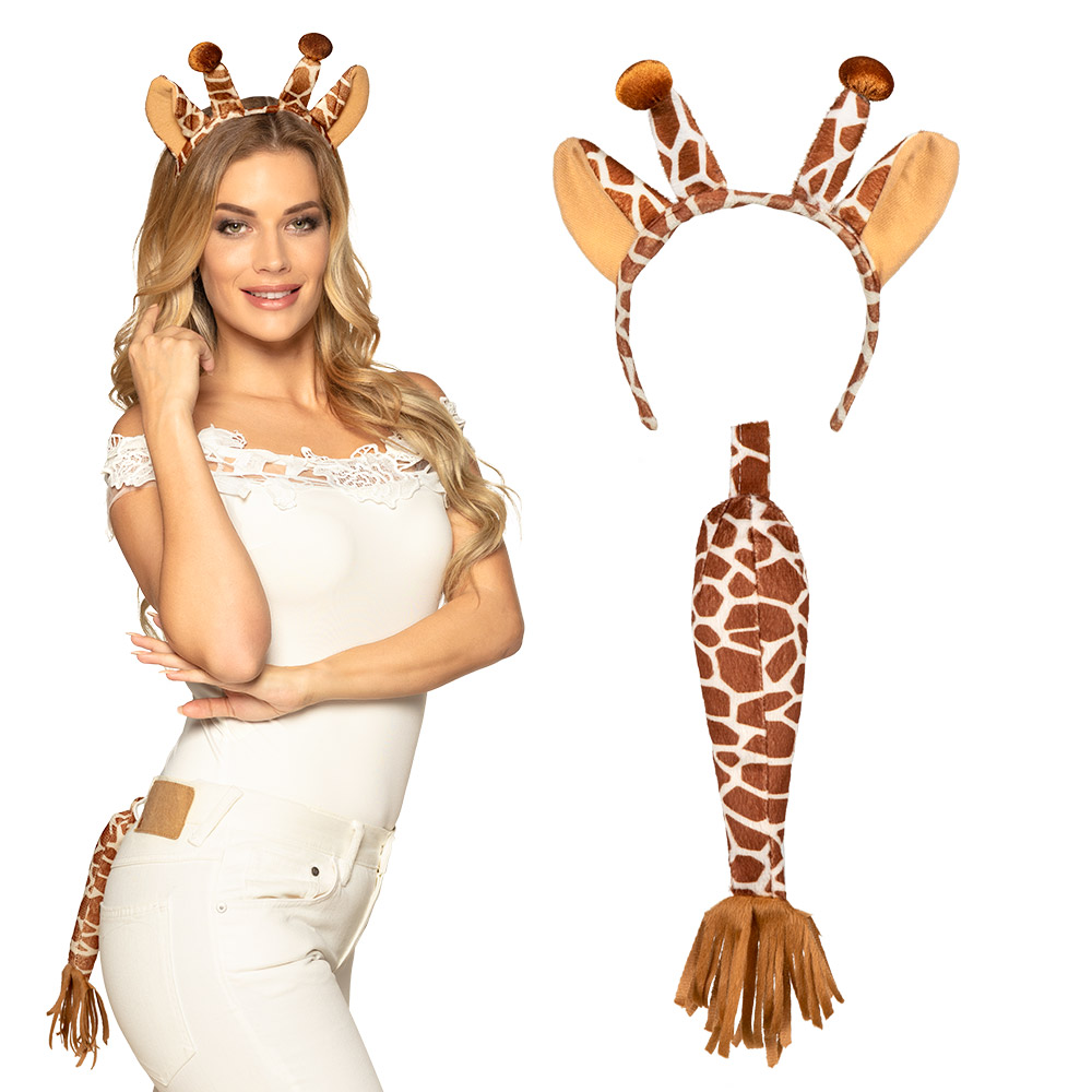 Set Giraffe (diadeem en staart)